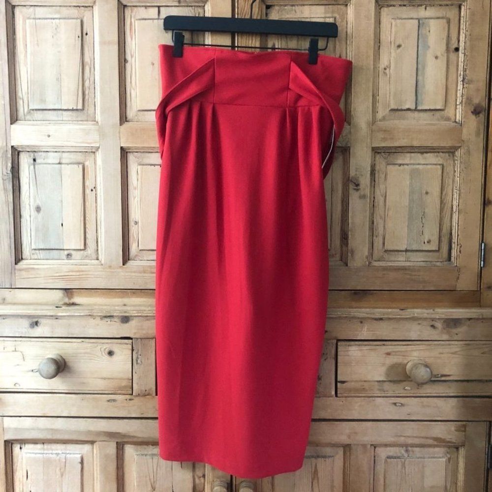 Tatyana Large Red Vickie Midi Skirt